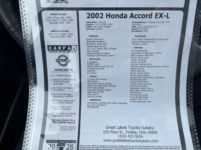 2002 Honda Accord 3.0 EX