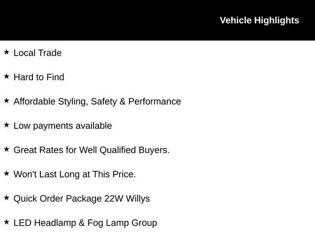 2022 Jeep Wrangler Unlimited Willys 4x4