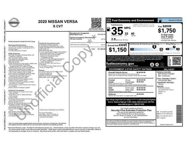 2020 Nissan Versa S Xtronic CVT