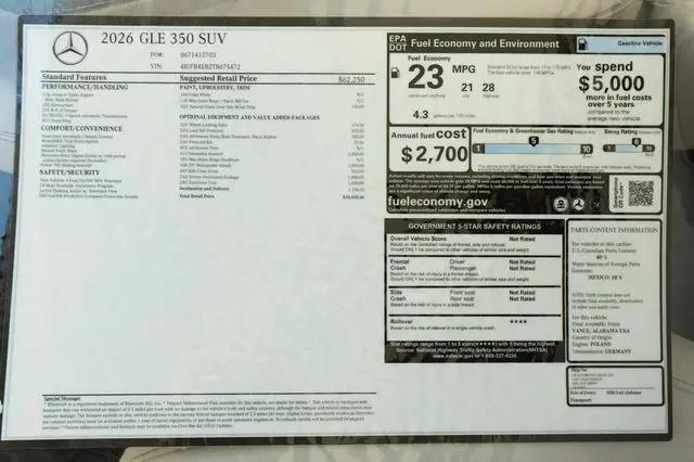 2026 Mercedes-Benz GLE GLE 350 GLE 350