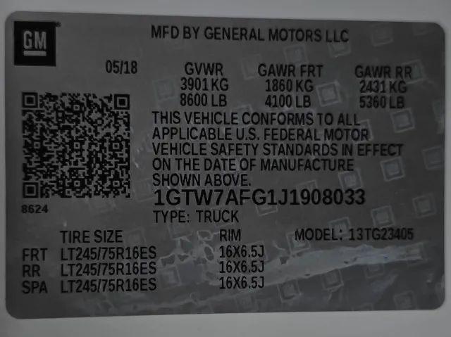 2018 GMC Savana 2500 Work Van