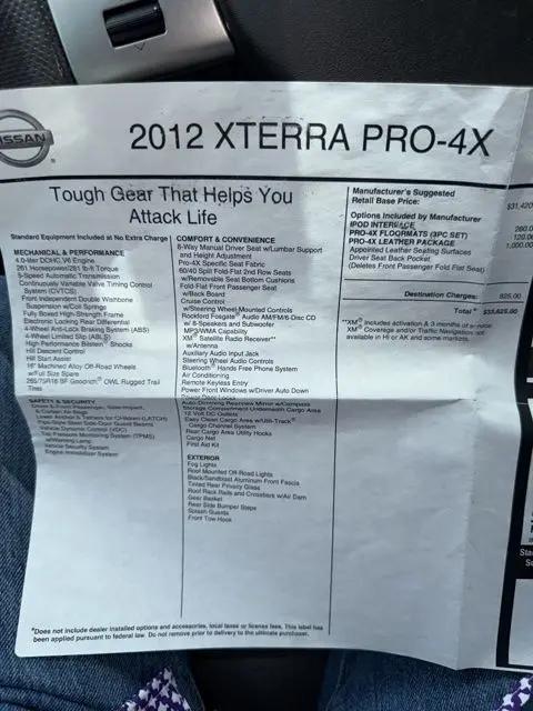 2012 Nissan Xterra PRO-4X