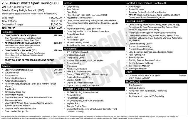 2026 Buick NV Sport Touring FWD