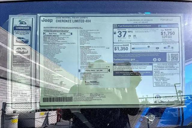 2026 Jeep Cherokee Limited 4x4