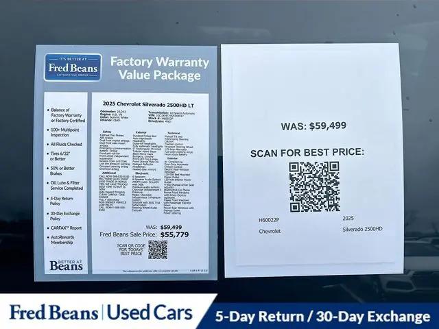 2025 Chevrolet Silverado 2500HD 4WD Crew Cab Long Bed LT