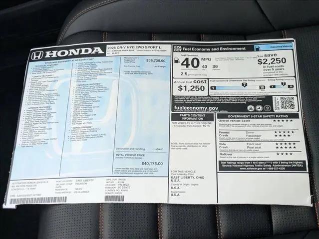2026 Honda CR-V Hybrid 2WD Sport-L