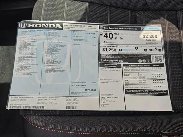 2026 Honda CR-V Hybrid 2WD Sport