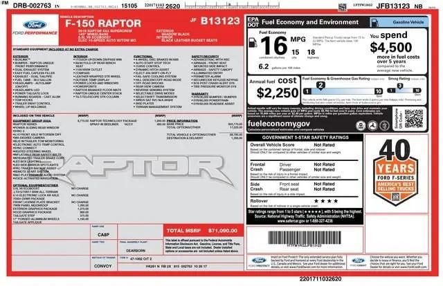 2018 Ford F-150 Raptor