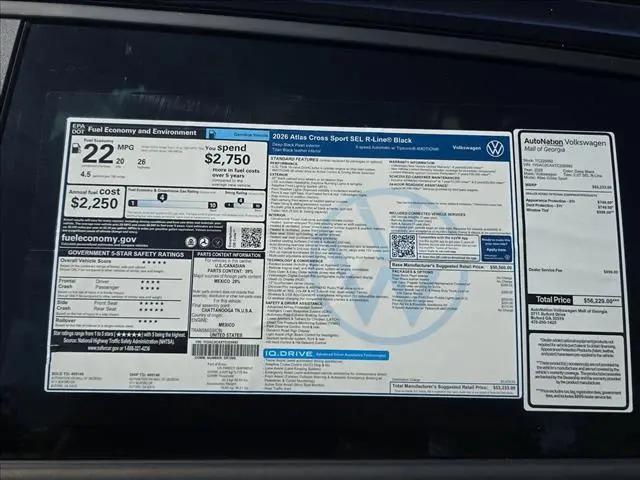 2026 Volkswagen Atlas Cross Sport SEL R-Line Black