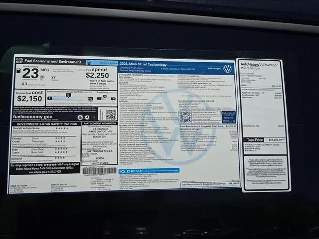 2026 Volkswagen Atlas SE with Technology