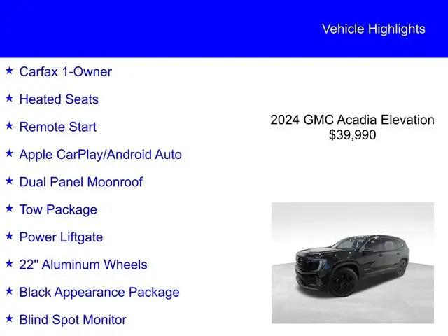 2024 GMC Acadia AWD Elevation