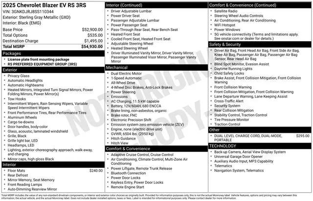 2025 Chevrolet V Blazer RS AWD