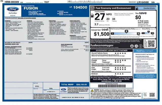 2020 Ford Fusion SE