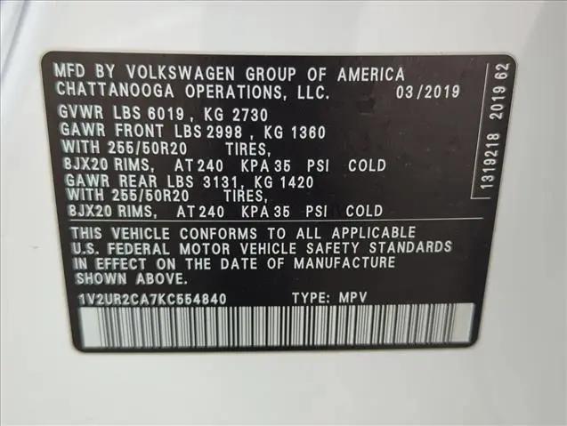 2019 Volkswagen Atlas 3.6L V6 SE w/Technology