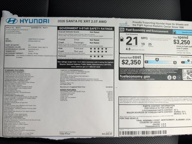 2026 Hyundai Santa Fe XRT