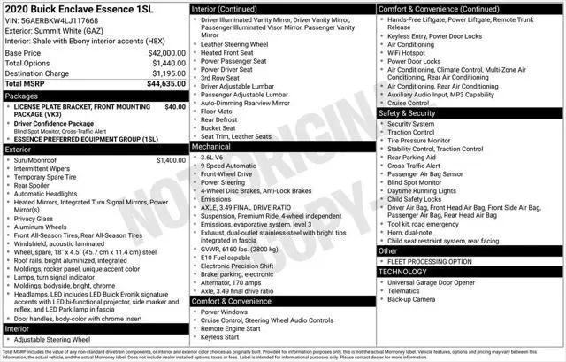 2020 Buick Enclave FWD Essence