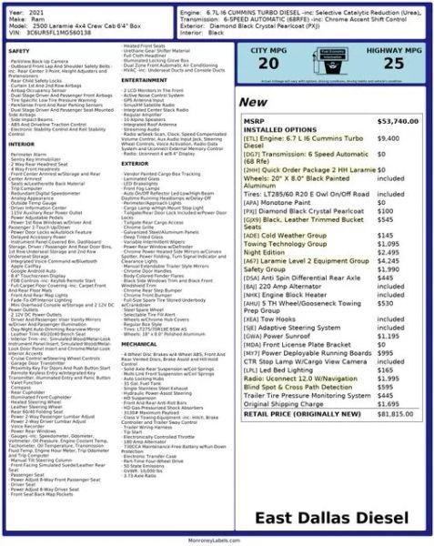 2021 Jeep Ram 2500 Laramie Crew Cab 4x4 6'4" Box