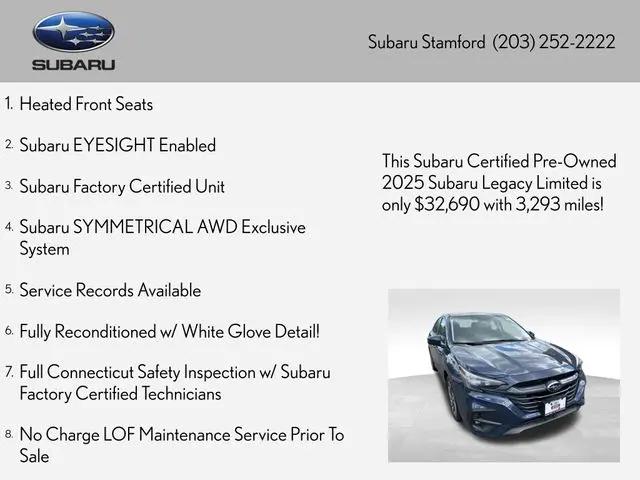 2025 Subaru Legacy Limited