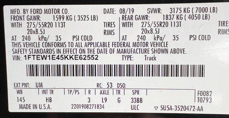 2019 Ford F-150 LARIAT
