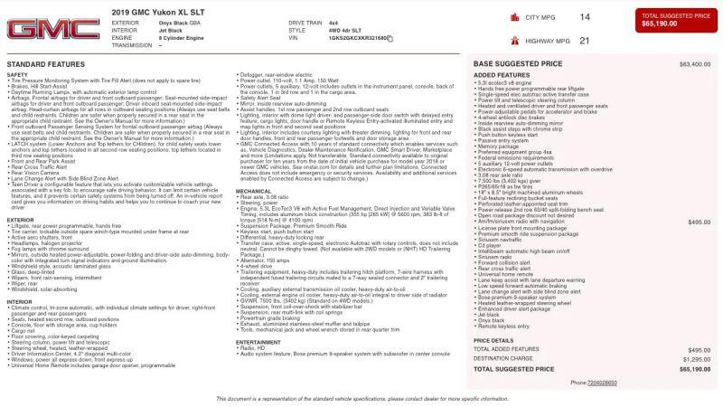 2019 GMC Yukon XL SLT