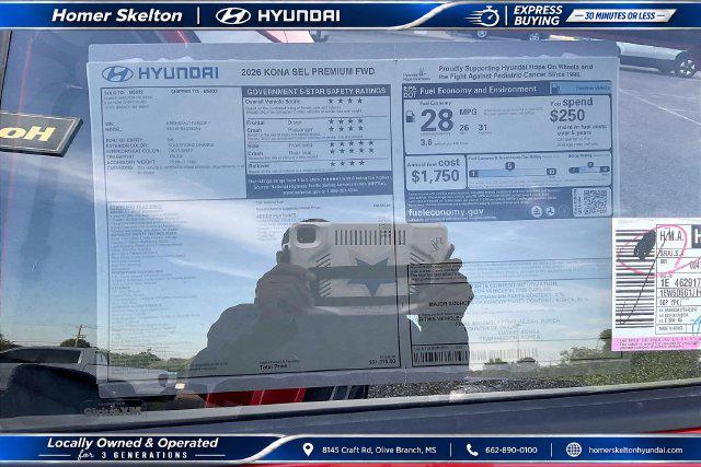 New 2026 Hyundai Kona SEL Premium For Sale in Olive Branch, MS