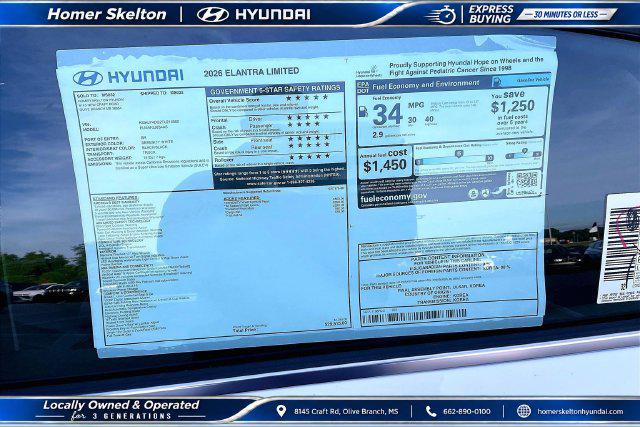 New 2026 Hyundai Elantra Limited For Sale in Olive Branch, MS