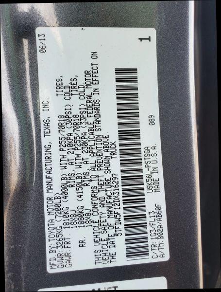 2013 Toyota Tundra Grade 5.7L V8
