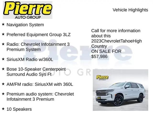 2023 Chevrolet Tahoe 4WD High Country