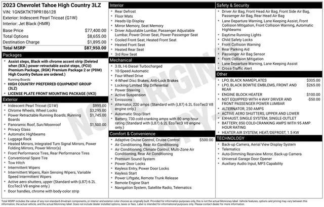 2023 Chevrolet Tahoe 4WD High Country