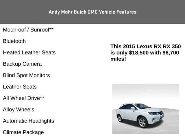2015 Lexus RX 350 RX 350