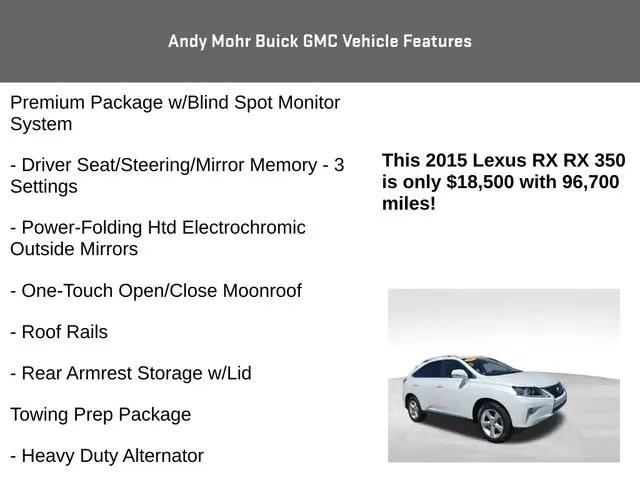 2015 Lexus RX 350 RX 350