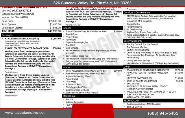 2020 Chevrolet Silverado 2500HD 4WD Double Cab Standard Bed WT