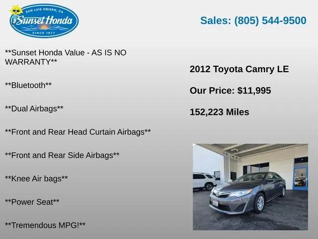 2012 Toyota Camry LE