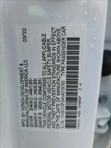 2022 Honda Accord Hybrid Sport