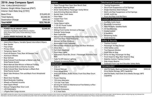 2016 Jeep Compass Sport for sale in D'Iberville, MS