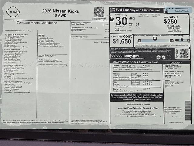 2026 Nissan Kicks S