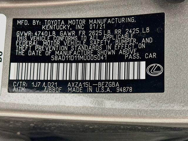 2021 Lexus ES 250 250