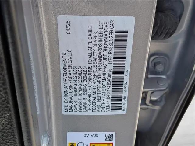 2025 Honda Accord Sedan SE