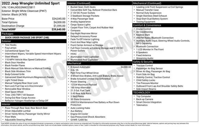 2022 Jeep Wrangler Unlimited Sport 4x4