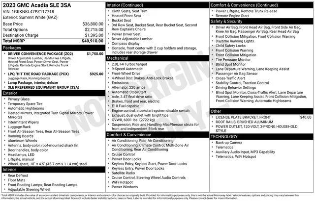 2023 GMC Acadia FWD SLE