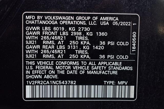 2022 Volkswagen Atlas 3.6L V6 SEL Premium R-Line