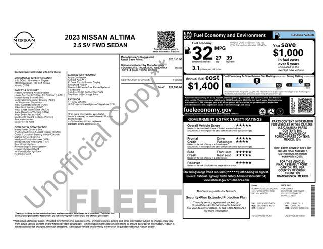 Used 2023 Nissan Altima SV FWD For Sale in Olive Branch, MS