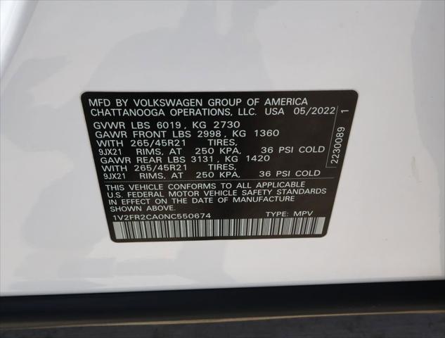 2022 Volkswagen Atlas 3.6L V6 SEL Premium R-Line