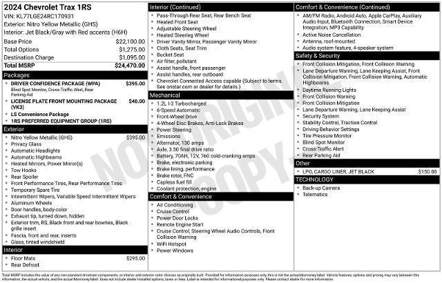 2024 Chevrolet Trax FWD 1RS