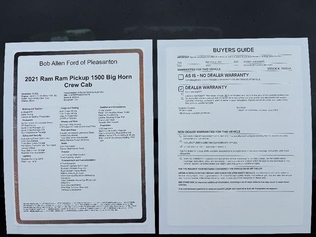 2021 Ram 1500 Big Horn Crew Cab 4x4 5'7" Box