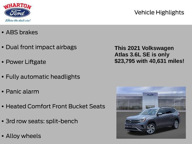 2021 Volkswagen Atlas 3.6 V6 SE w/ Technology