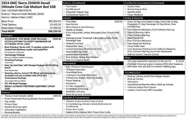 2024 GMC Sierra 2500HD 4WD Crew Cab Standard Bed Denali Ultimate