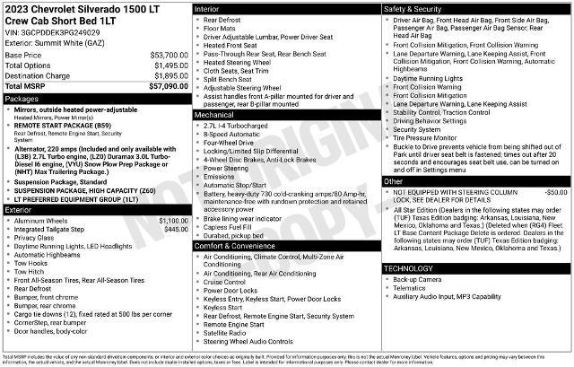 2023 Chevrolet Silverado 1500 4WD Crew Cab Standard Bed LT