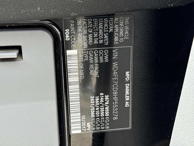 2017 Mercedes-Benz Sprinter 2500 144 WB Standard Roof Crew