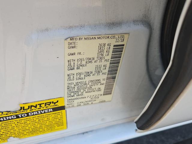 2019 Nissan Frontier SV